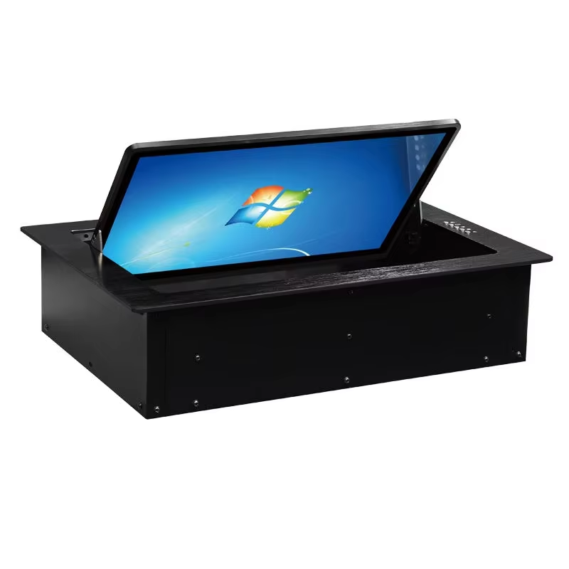 Conference Table အတွက် LCD စခရင် Flipper Monitor Lift ကိုလှန်ပါ။