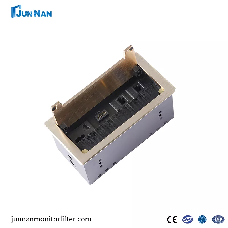 Hidden Recessed Desktop Power Outlet ကွန်ဖရင့်သည် USB port နှင့်အတူ