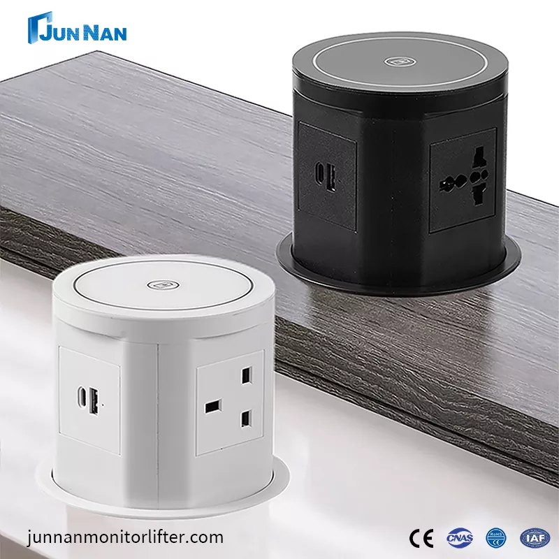 Pop-up Socket Smart Smart Plug ကို USB နှင့်ကြိုးမဲ့အားသွင်းသည့် WiFi နှင့်အတူ